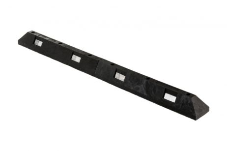 Butée de parking PVC 175 cm noire réfléchissante jaune
