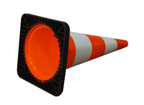 Cône de signalisation 750 mm PVC/REC - Non réfléchissant