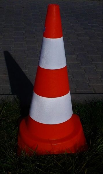 Cône de signalisation PVC 75 cm réfléchissant microbilles
