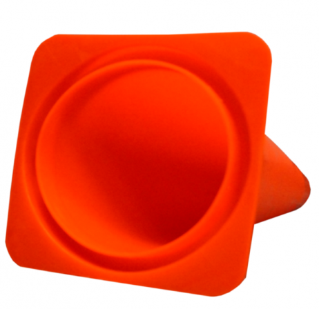 Cône de signalisation 30 cm PVC orange sans bandes