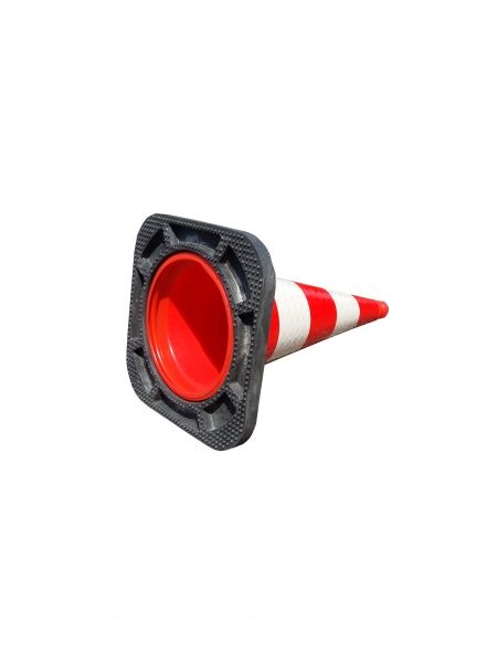 Cône de signalisation 75 cm PE/REC réfléchissant certifié BASt