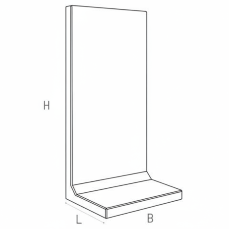 Mur de soutènement en L 50 cm