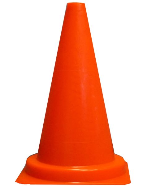 Cône de signalisation 50 cm PVC orange sans bandes
