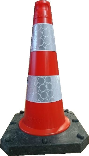 Cône de signalisation 50 cm PE/REC - Réfléchissant R1