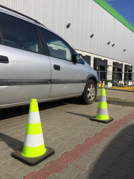 Cône de signalisation 50 cm PVC/REC vert réfléchissant R1