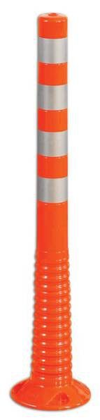 Poteau flexible 1000 mm orange avec bande blanche