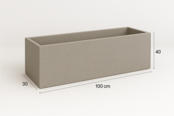 Jardinière en béton architectural 100x30x40 cm BetonBox
