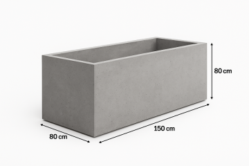 Jardinière en béton BetonBox 150x80x80 cm