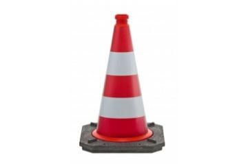Cône de signalisation 50 cm PE/REC réfléchissant certifié BASt