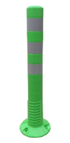 Poteau flexible autorelevable 750 mm vert - Bandes blanches