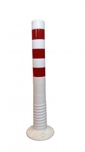 Poteau flexible 750 mm blanc à bandes rouges