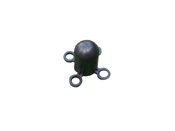 Poteau de balisage à chaîne 90 cm jaune/noir socle caoutchouc 1,8 kg