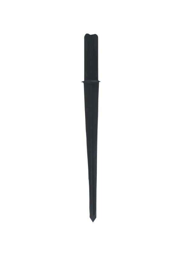 Poteau à chaîne 90 cm jaune et noir - À planter