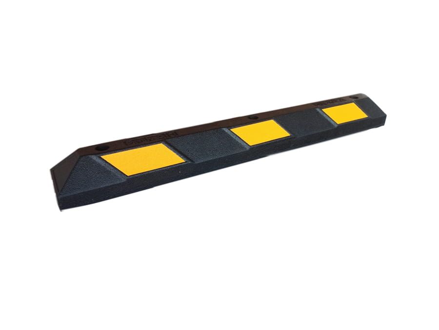 Séparateur de stationnement caoutchouc 1200x150x100 mm - Ruban jaune