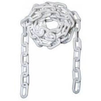 Chaîne de signalisation en plastique 6 mm blanche - 25 m