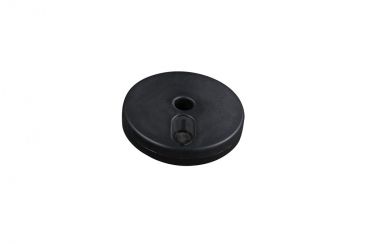 Poteau à chaîne 1100 mm jaune/noir - socle plastique