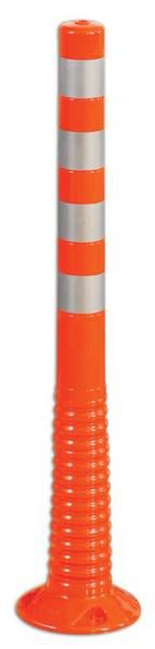 Poteau flexible 1000 mm orange avec bande blanche