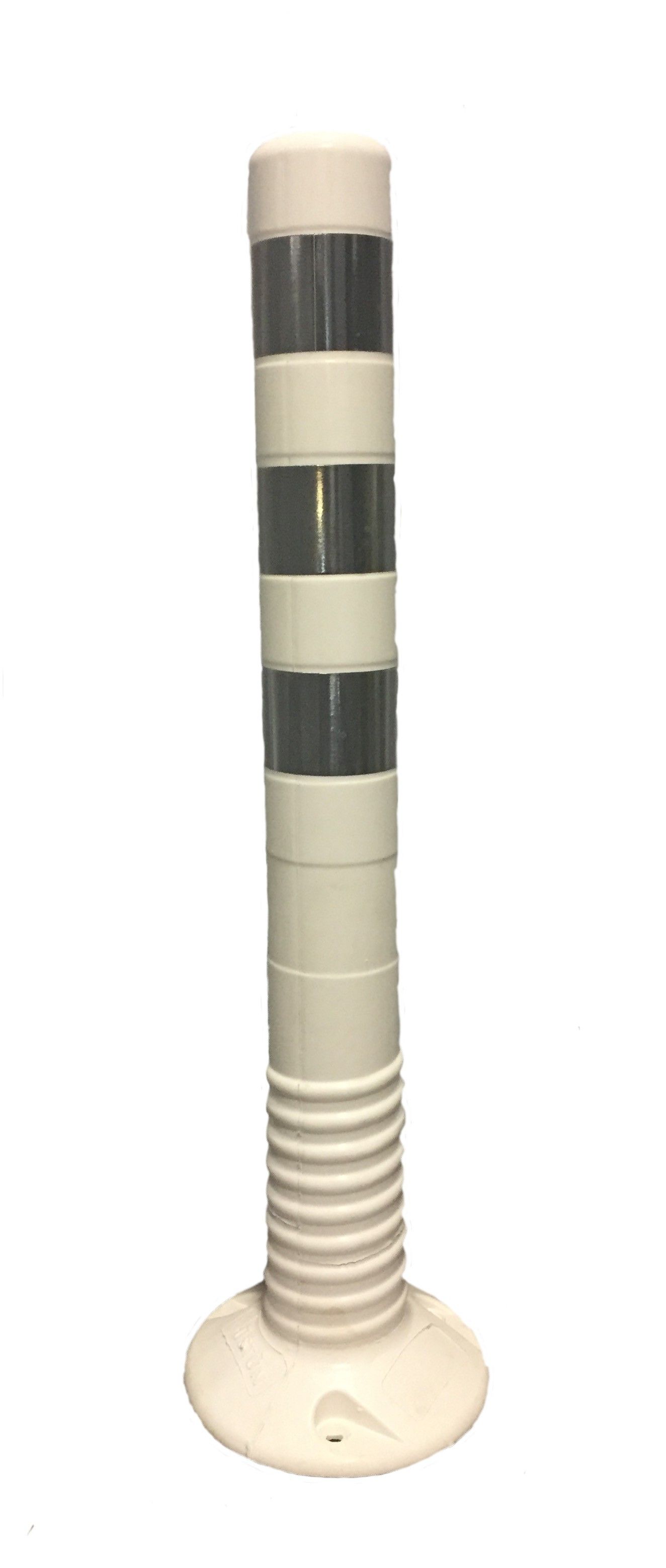 Poteau flexible 750 mm blanc avec bandes réfléchissantes blanches