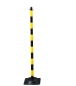 Preview: chain-post-delineator-yellow-black-recycling-base-1300-mm