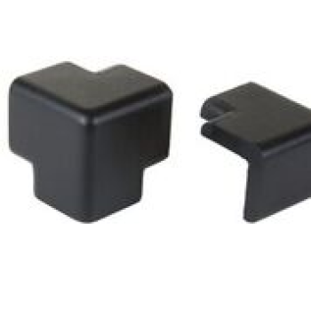Protective corners 3-sided, type H, black
