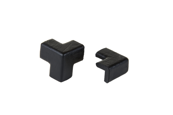 Protective corners 3-sided, type E, black