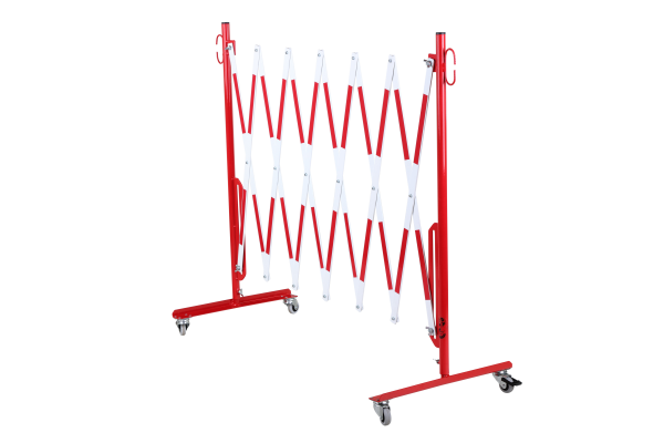 Scherengitter-3,6-m-Rot-Weiß-Rollenfüßen-2