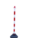 Chain post 1100 mm, concrete base, white / red