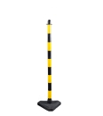 Chain post 1100 mm, concrete base, yellow / black