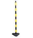 Chain post 1300 mm, concrete base, yellow / black