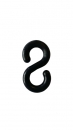 Chain link "S" - black