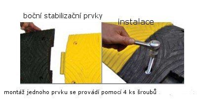 Dosso rallentatore in gomma 250 cm h 7 cm