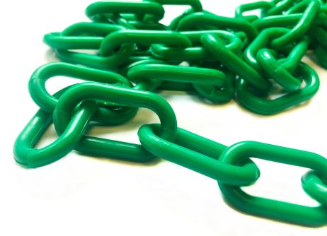 Catena in plastica 6 mm verde per delimitazione