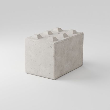 Blocco in calcestruzzo tipo Lego 120x80x80 cm