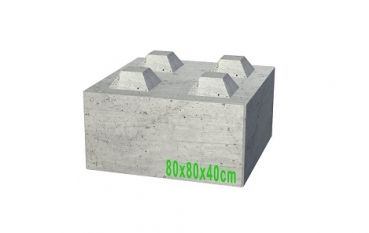 Blocco in calcestruzzo ad incastro 80x40x80 cm piatto