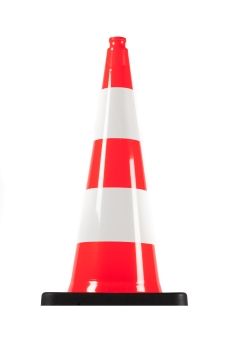 Cono stradale 750 mm PVC riciclato non rifrangente