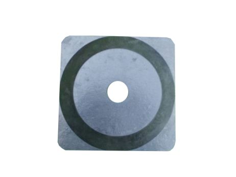 Paletto di delimitazione per catene 90 cm bianco/rosso con base in gomma
