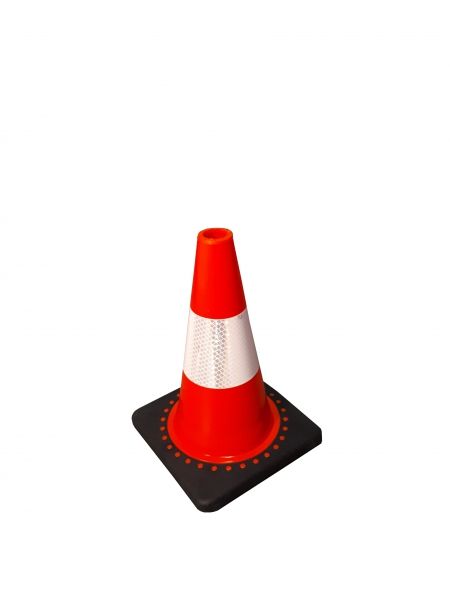Cono stradale 300 mm PVC riciclato rifrangente R2