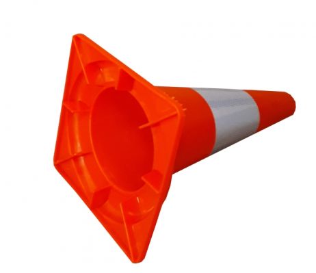 Cono stradale in PVC 340 mm riflettente Classe R2