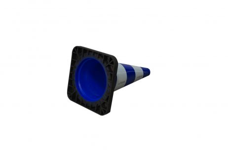 Cono stradale 750 mm PVC riciclato blu riflettente R1
