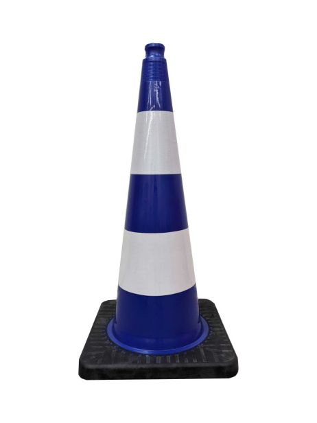 Cono stradale 750 mm PVC riciclato blu riflettente R1