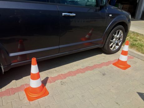 Cono stradale rifrangente 500 mm in PE riciclato