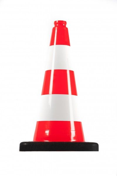Cono stradale 500 mm PVC riciclato zavorrato 2,2 kg