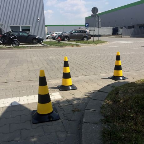 Cono stradale di segnalazione 50 cm in PE giallo