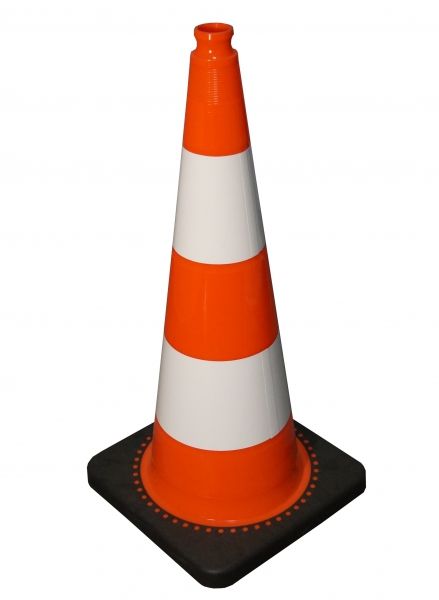 Cono stradale 750 mm PVC riciclato non rifrangente