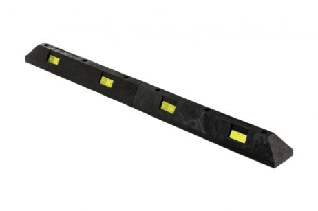 Fermaruota per parcheggio PVC 1750x145x120 mm nero giallo