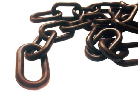 Catena segnaletica in plastica 6 mm - Marrone