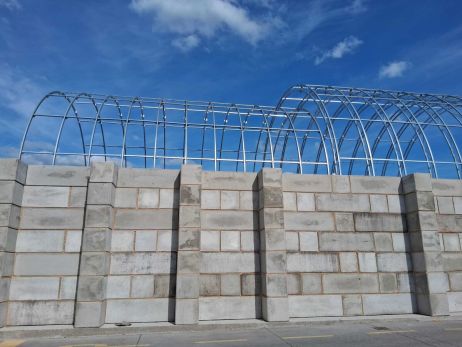 Blocco in calcestruzzo ad incastro 40x40x80 cm piatto