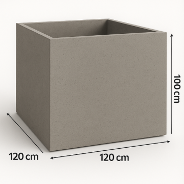 Fioriera in cemento BetonBox 120x120x100 cm
