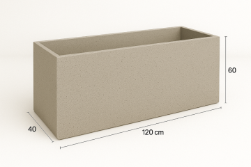 Fioriera in cemento architettonico BetonBox 120x40x60 cm