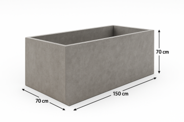 Fioriera in cemento BetonBox 150x70x70 cm
